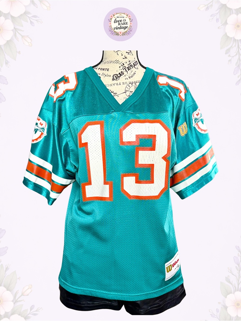 Vintage USA Dan Marino Miami Dolphins 1990s Wilson Jersey
